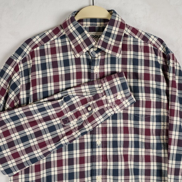 Barbour Button Up Shirt Regular Fit Plaid Flannel Men Size UK EU Small - Picture 9 of 10